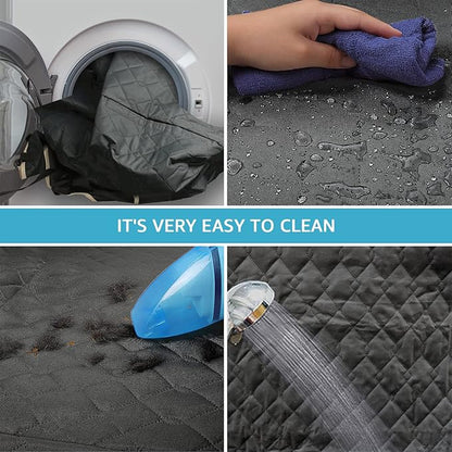 Lassie Dog Car Seat Covers for Back Seat Waterproof with Mesh Visual Window Durable Scratchproof Nonslip Dog Car Hammock with Universal Size Fits for Cars