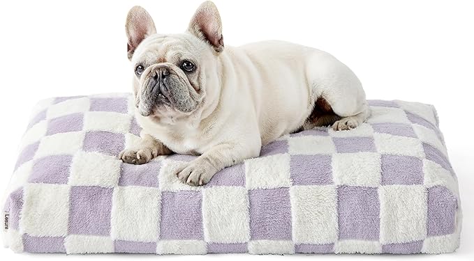 Lesure Dog Bed Medium Size Dog-Thick Shredded Chopped Foam Pet Bed Bottom(30'x20', Purple)