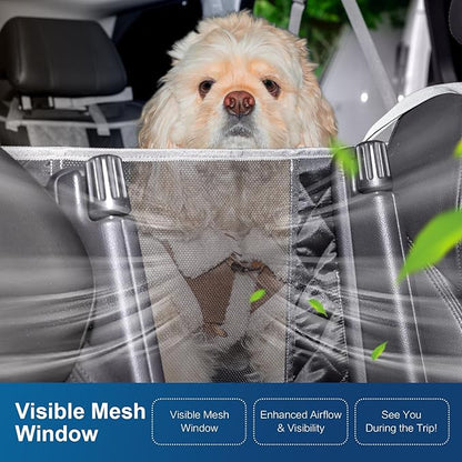 Dog Car Seat Cover/Backseat Cover for Dogs in Car with Strong Hard Bottom