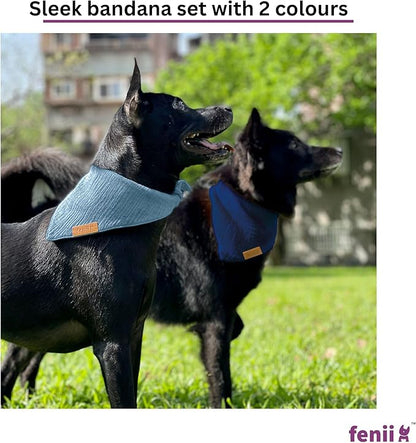 Premium Cotton Dog Bandanas 2 Pack