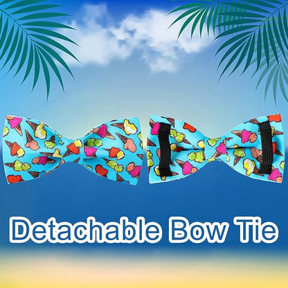 Summer Dog Collar with Bow Tie 10-16in