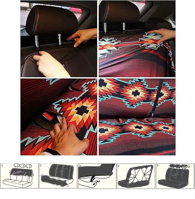 CLOHOMIN Car Seat Cover for Back Rear Only