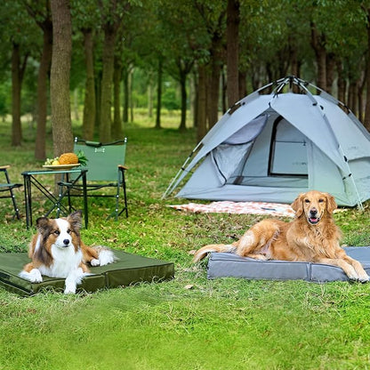 EHEYCIGA Foldable Waterproof Dog Beds for Large Dogs 36 x 27 x 3.5 inches