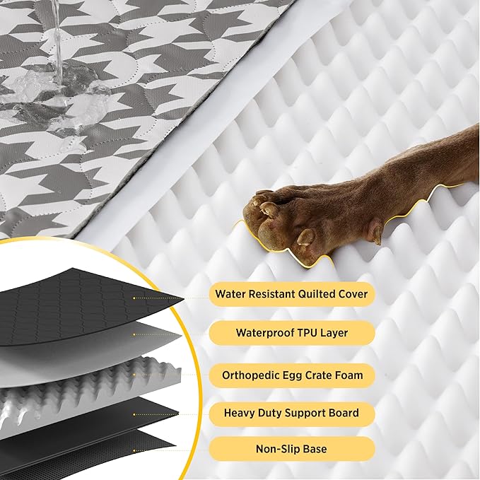 Lesure Dog Car Seat Cover for Back Seat with Hard Bottom