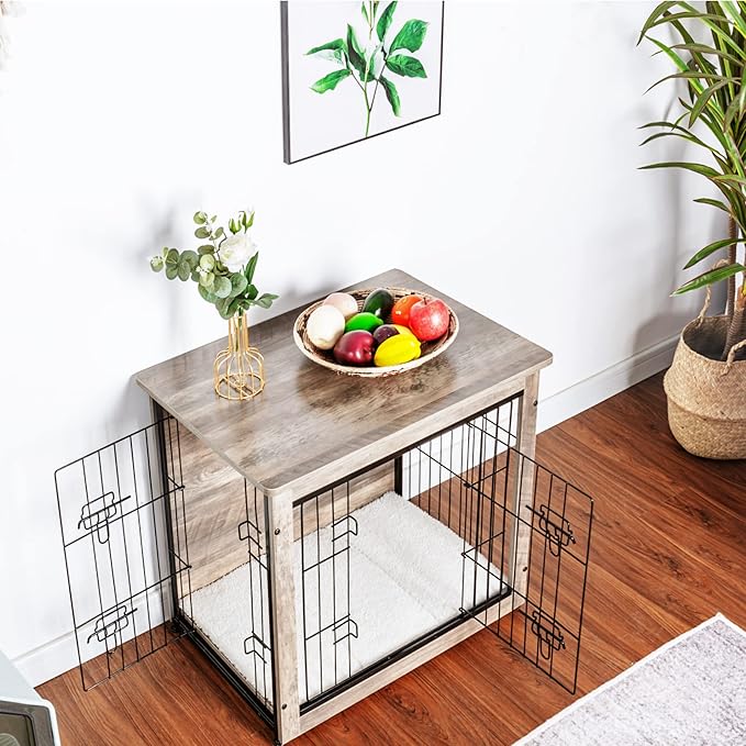 DWANTON Dog Crate Furniture with Cushion 27.2" L,