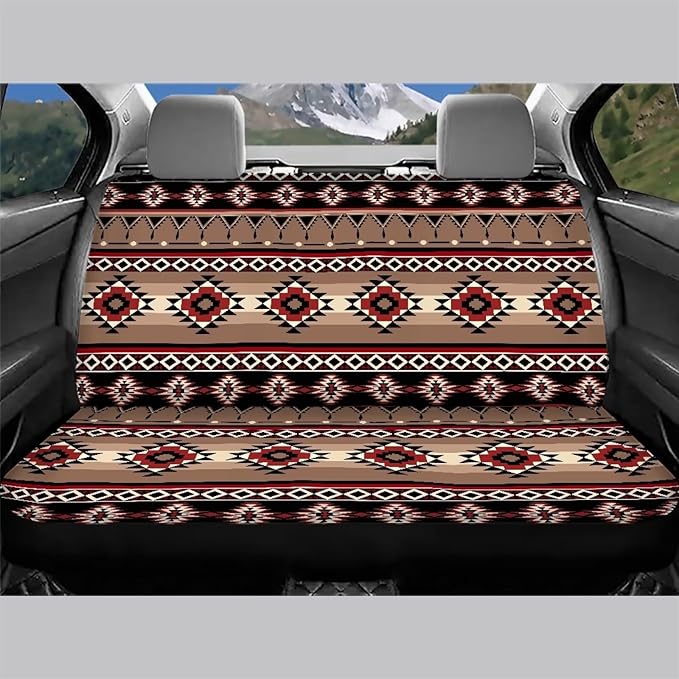 AFPANQZ Aztec Stripes Car Rear Seat Cover Non-Slip