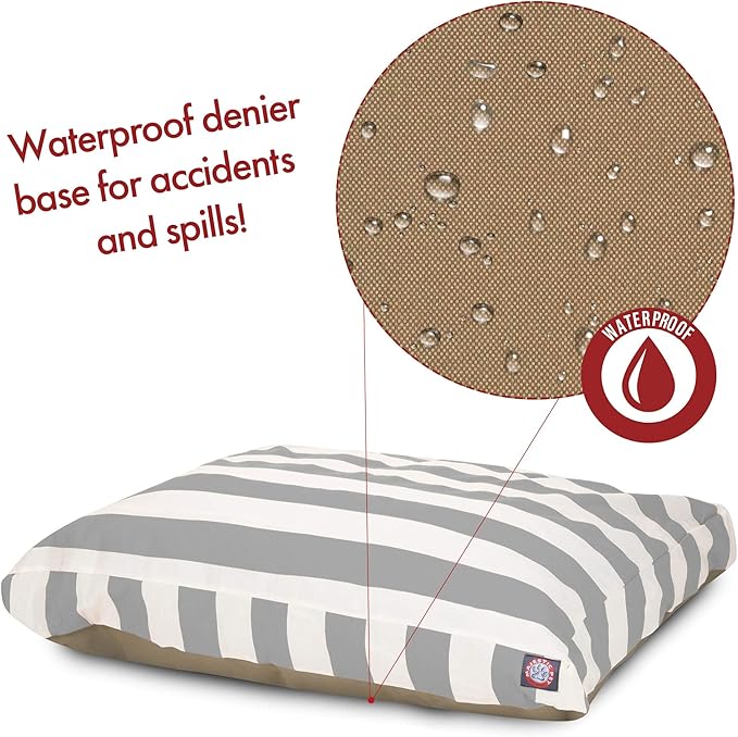 Majestic Pet Rectangle Large Dog Bed Washable – Non Slip Comfy Pet Bed – Dog crate Bed with Removable Washable Cover – Dog Kennel Bed for Sleeping 50x42x5 Inch