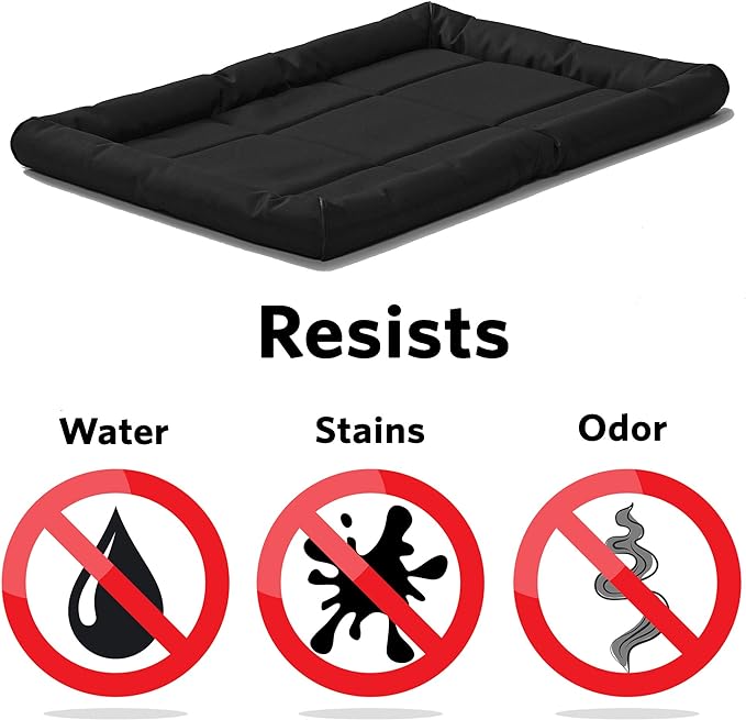 MidWest Homes for Pets Maxx Dog Bed for Metal Dog Crates 30-Inch, Black, 30.0"L x 21.0"W x 3.0"Th