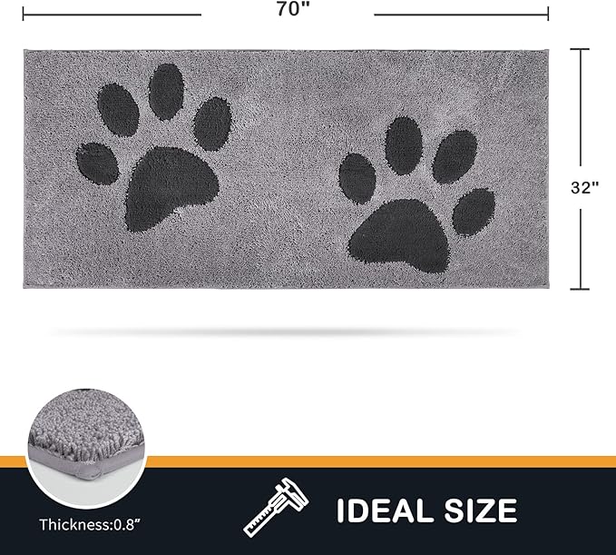 PURRUGS Dirt Trapper Door Mat 32" x 70"
