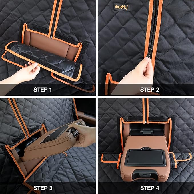 iBuddy Bench Dog Seat Cover for Truck Waterproof