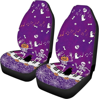 Halloween Purple Pumpkins Car Seat Cover Sets Universal
