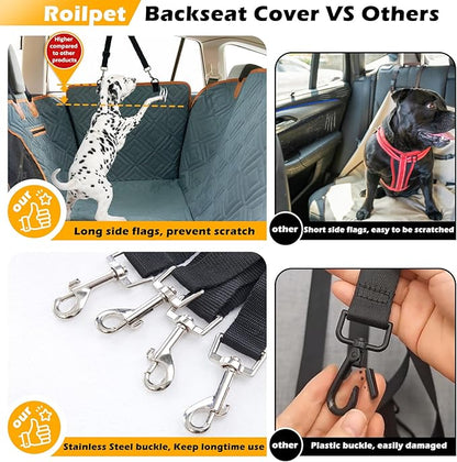 Dog Car Seat Cover for Back Seat 100% Waterproof SUVs,(54" W 56" L,