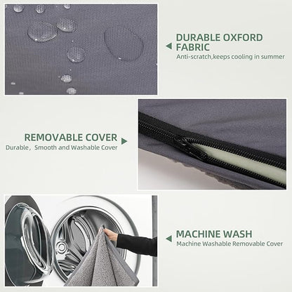 Dog Crate Bed Pad Mat Reversible (Cool&Warm) with Removable Washable Cover 23x17 Inch,