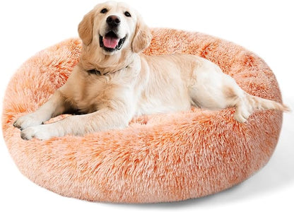 Aurako Cat Bed Dog Bed Round Cushion Pet 28" Orange