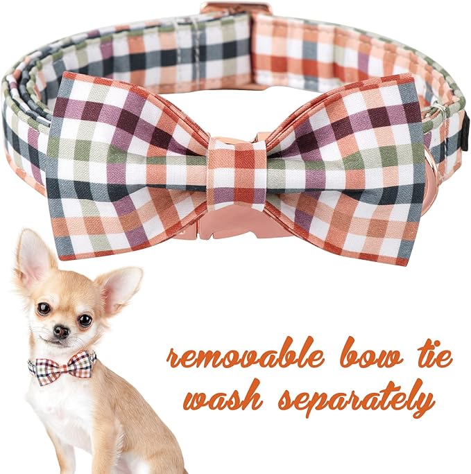 Unique Style Paws Cotton Dog Collar with Bow