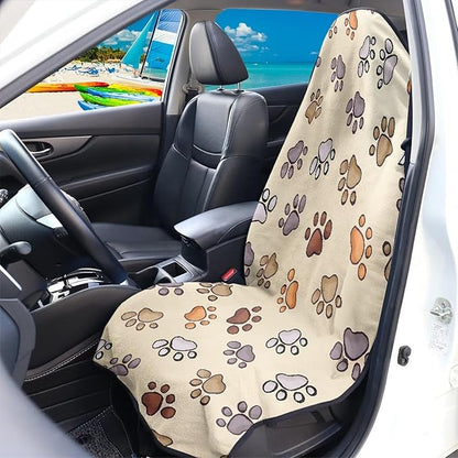 Dog Paw Car Seat Protector Sweat Proof Auto Seat Cover with Non-Slip Backing Waterproof Universal Sport Accessories Fit Athletes Running Hiking Boxing