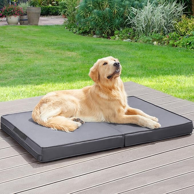 RRPETHOME Waterproof Outdoor Dog Beds Large Sized Dog