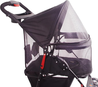 Full-Window pet Stroller 4 Wheels for Cats & Dogs