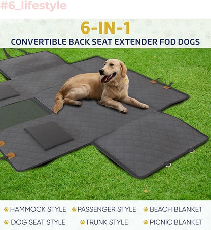 Katziela Back Seat Extender for Dogs-Large Space 2 Foams 425Lbs