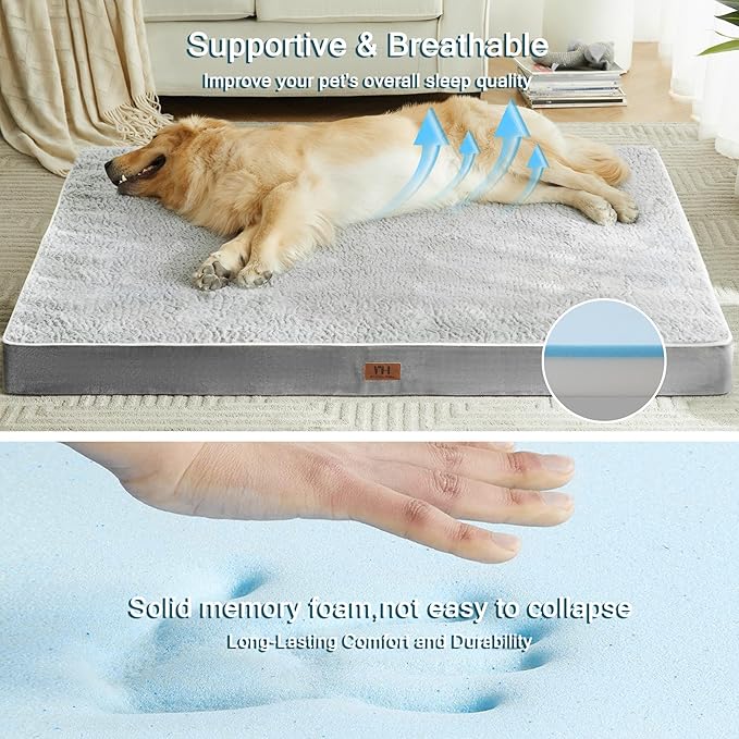 Memory Foam Orthopedic Dog Bed 42 Inches,
