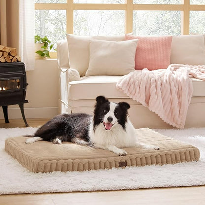 Bedsure Orthopedic Dog Bed for Large Dogs (36x27, Tuscan