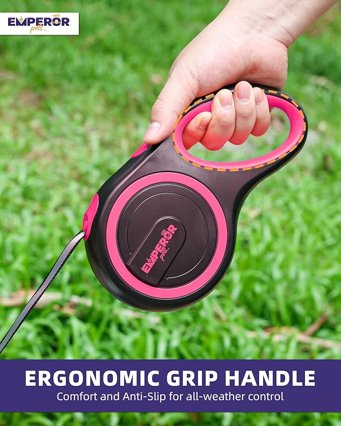 Emperor Pets 26 ft Retractable Dog Leash Large Dogs 110lb, Large 26 ft, -PK26