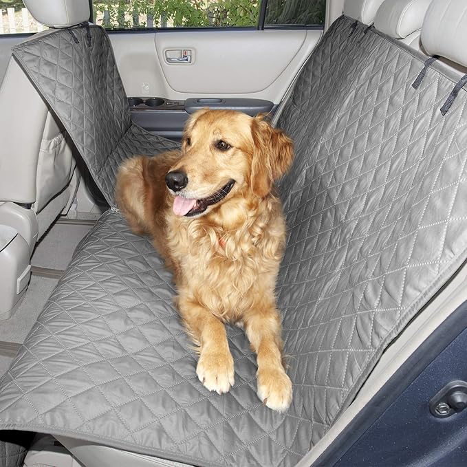 Furhaven Universal Water-Resistant Quilted Hammock-Style Backseat or Cargo Area Protector