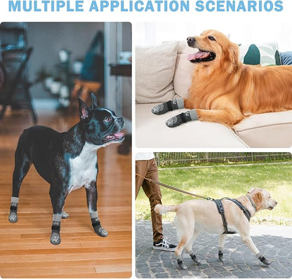 SCENEREAL Dog Socks to Prevent Licking Paws for Hardwood Floors Anti Slip