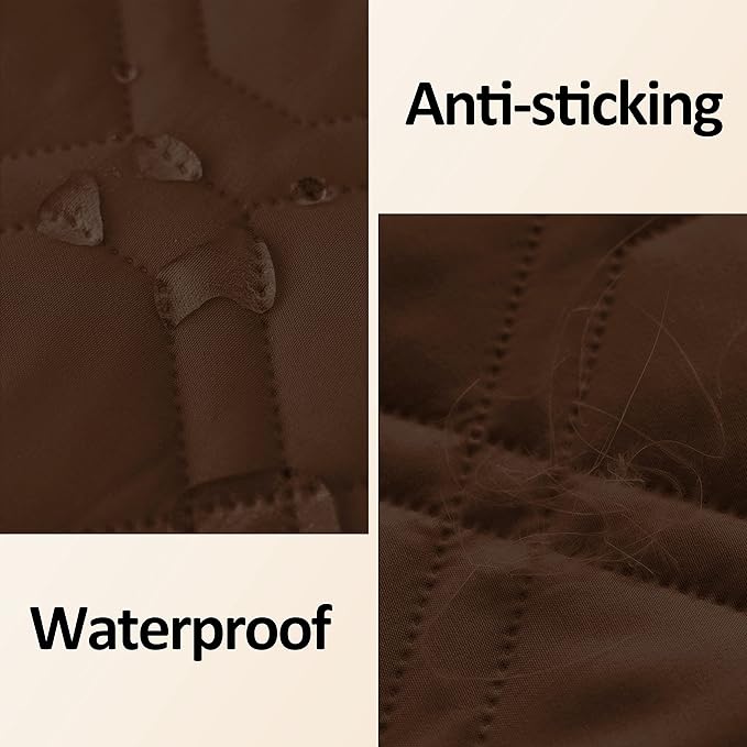 Waterproof Dog Bed Covers for Couch Protection Dog Pet Blanket Furniture Protector (82"x120",Chocolate+Beige)