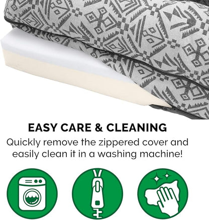 Furhaven Memory Foam Dog Bed for Large Dogs w/ Removable Bolsters & Washable Cover 95 lbs