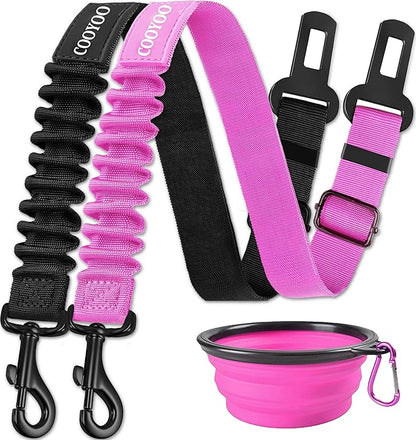 COOYOO Dog Seat Belt 3 Piece