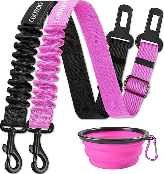 COOYOO Dog Seat Belt 3 Piece