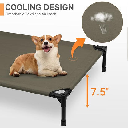 Heeyoo Elevated Dog Bed with Canopy