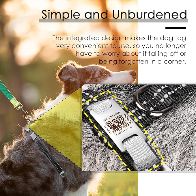 ThinkPet Reflective Breathable Soft Air Mesh with QR Code Dog Tag Puppy Choke Free Over Head Vest Harness for Puppy Small Medium Dogs and Cats Small Black