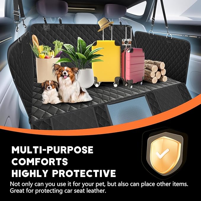 Dog Car Seat Cover for Back Seat 400lb,600D Heavy