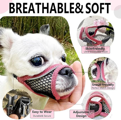 Dog Muzzle for Small Medium Dogs Breathable Adjustable