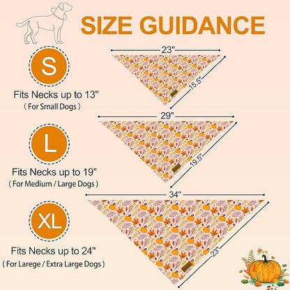 Fall Dog Bandanas 2 Pack