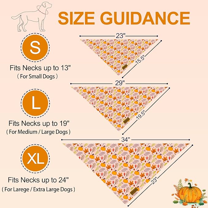 Fall Dog Bandanas 2 Pack