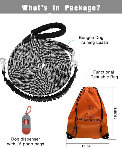 Long Dog Leash with Reflective Threads 15FT 20FT 30FT 50FT