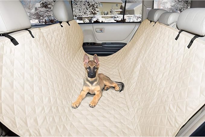 Furhaven Universal Water-Resistant Quilted Hammock-Style Backseat or Cargo Area Protector