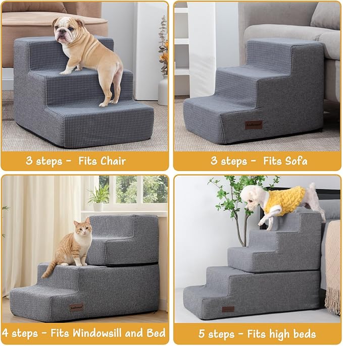 Dog Stairs for High Bed 5 Steps