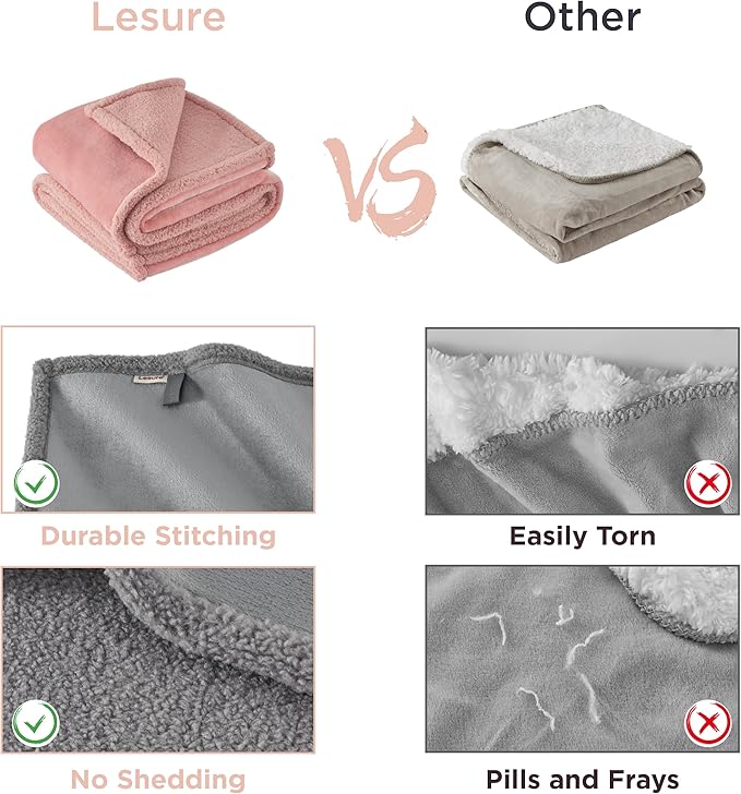 Lesure Waterproof Dog Blanket for Large Dogs 360GSM Wheat 200GSM Flannel 60x80