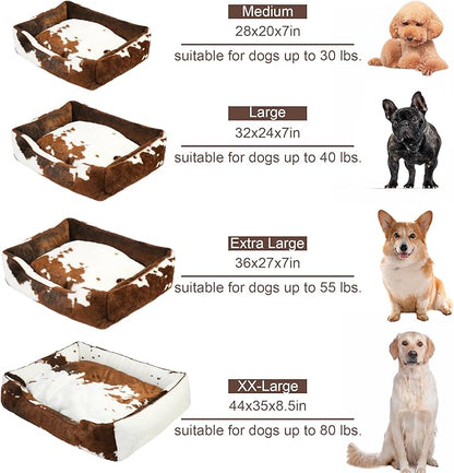Faux Fur Dog Beds for Large Dogs print,32x24inches)