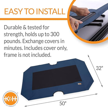 K&H Pet Products Elevated Cooling Outdoor Dog Bed 50 X 32 Inches