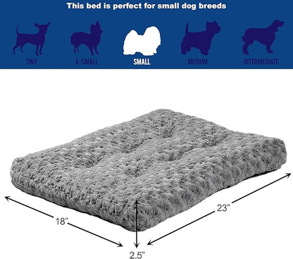 MidWest Homes for Pets Deluxe Dog Beds Super Plush Dog & Cat Beds Ideal for Dog Crates Machine Wash & Dryer Friendly 1-Year Warranty, 24-Inch