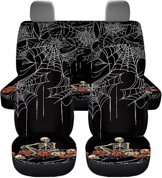 Halloween Web Skeleton Automotive Seat Covers & Accessories