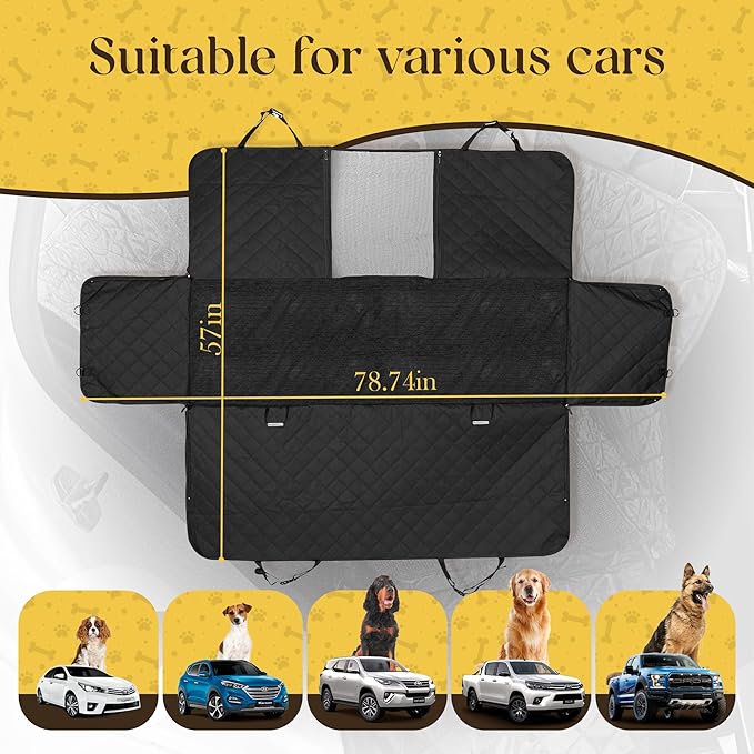 Dog Car Seat Cover for Back Seat