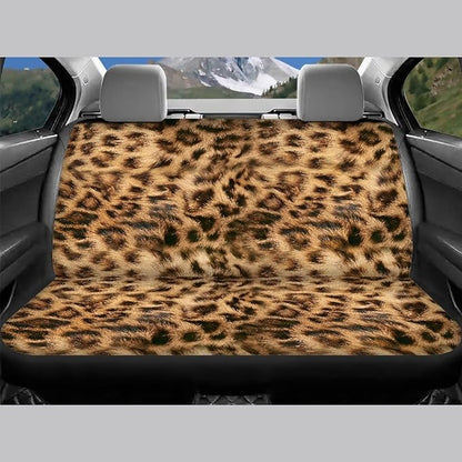 Leopard Print Front Back Seat Cover Cute Seat