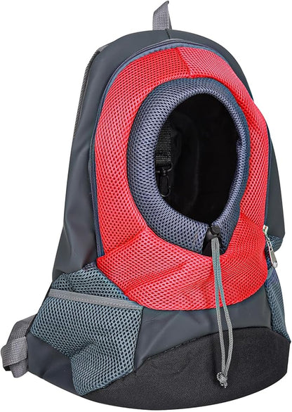 SOFTIER Pet Dog Carrier Backpack Puppy Dog Travel Carrier Front Pack Breathable Head-Out Backpack Carrier for Small Dogs Cats Rabbits(Red)