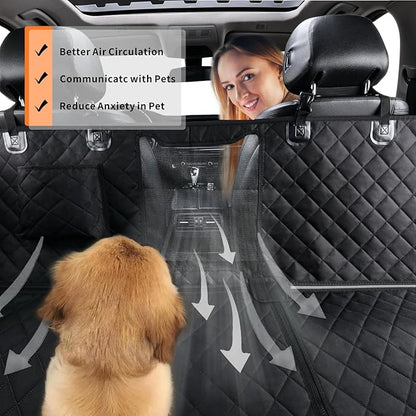 Dog Car Seat Cover for Back Seat Pet Cover for Dogs Waterproof Dog Hammock for Car 600D Heavy Duty Non Slip Scratch Proof Backseat Cover for Dogs in Car